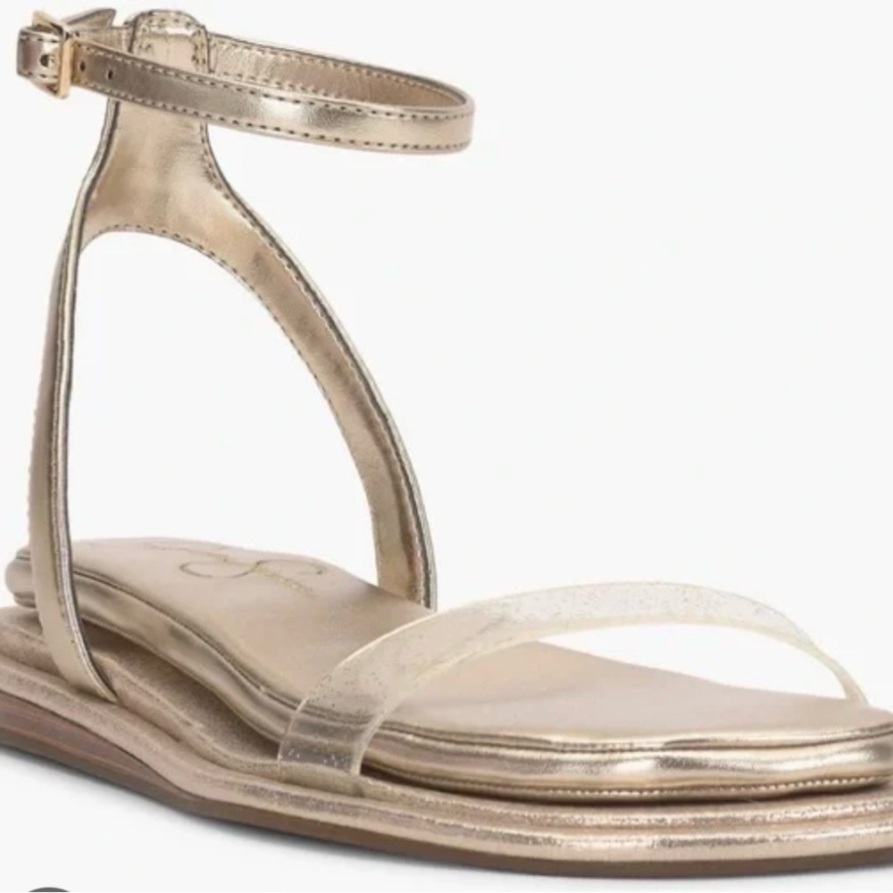 Jessica Simpson Metallic Gold Sandals
